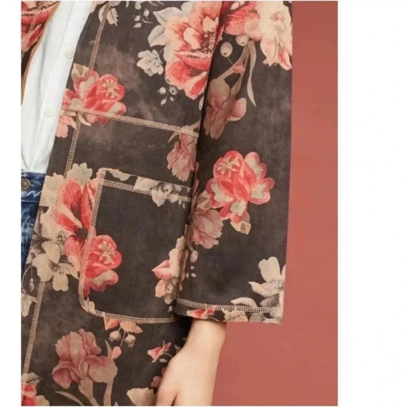 Solitaire x Anthropologie NEW!! Monarc Rose Open Front Duster Kimono Size XL - Picture 11 of 12